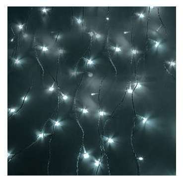 Neon-Night Гирлянда "Светодиодный дождь" с контроллером 1.5х1.5м 144LED бел. прозр. провод 12Вт 230В IP20 NEON-NIGHT 235-035