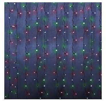 Neon-Night Гирлянда "Светодиодный дождь" с контроллером 1.5х1.5м 144LED мульти. прозр. провод 12Вт 220В IP20 NEON-NIGHT 235-039