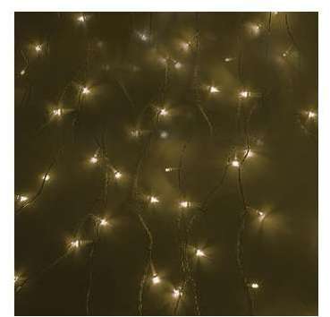 Neon-Night Гирлянда "Светодиодный дождь" с контроллером 1.5х1м 96LED тепло-бел. прозр. провод 8Вт 230В IP20 NEON-NIGHT 235-026