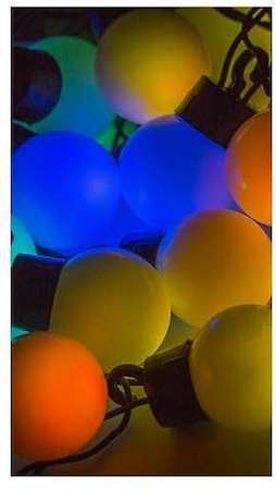 Neon-Night Гирлянда "LED-Шарики" 5м d=30мм 25LED RGB темно-зел. провод 6Вт 220В IP20 NEON-NIGHT 303-569