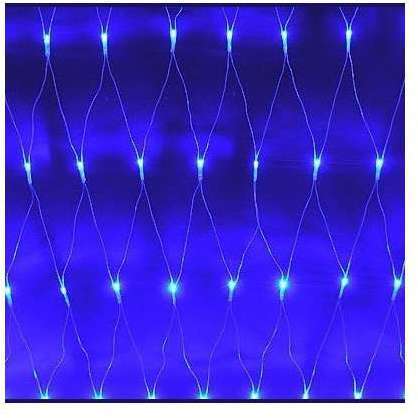 Гирлянда сеть 2.0х1.5м NTLD300-B-E-F 10% мигающих LED B уличная IP44 син. SHLights 4690601034793