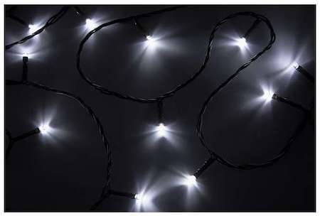 Neon-Night Гирлянда "ТВИНКЛ ЛАЙТ" (с контроллером) встроен. 120LED 15м 10Вт 220В бел. провод темн.-зел. ПВХ NEON-NIGHT 303-055