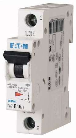 Выключатель автоматический модульный 1п C 6А 15кА FAZ-C6/1 EATON 278555