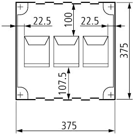 Щит изолированный с предохранителями NH00 160А 3p 375х375х225мм 3GSTA00-160/I44 EATON 058250