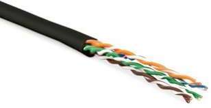 Кабель UUTP4-C5E-S24-ARM-OUT-PE-BK витая пара (U/UTP) кат.5e 4 пары (24 AWG) ож (solid) бронир. стальной лентой внешний PE черн. Hyperline 41657