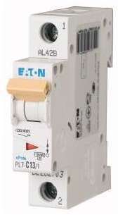Выключатель автоматический модульный 1п C 13А 10кА PL7-C13/1 EATON 262703