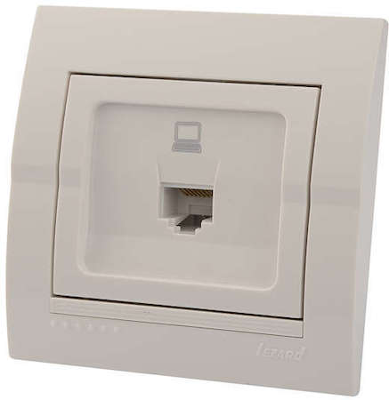 LEZARD Розетка компьютерная СП Дери бел. Lezard 702-0202-139