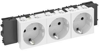 OBO Bettermann Розетка 3-м Modul45connect 16А 250В STD-D0C ROR3 0град. с заземл. оранж. OBO 6120384