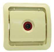Makel Розетка TV 1-м СП Mimoza без вст. крем 32007