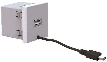 Источник питания USB 5VDC 45х45мм графит Simon Connect K126A-14