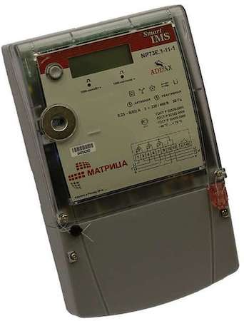 Счетчик NP 73E.1-11-1 S-FSK (2400 бит/с) 63.74кГц 3ф 5-80А 0.5S/1.0 класс точн.; многотариф.; PLC оптопорт Матрица 00-0001473003