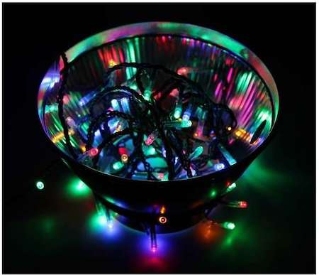 Neon-Night Гирлянда "ТВИНКЛ ЛАЙТ LED" (с контроллером 8 режимов) 10м 80LED 7Вт 220В IP20 мульти. NEON-NIGHT 303-049