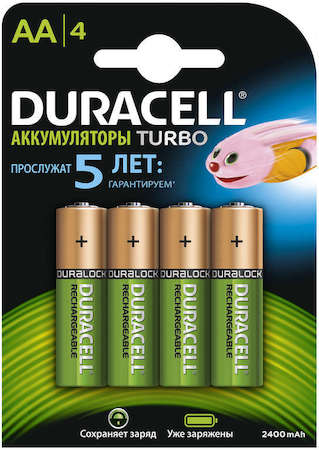 Аккумулятор HR6-4BL 2400мА.ч предзаряженные (блист.4шт) Duracell Б0014863