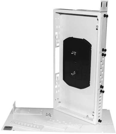 Бокс FO-19R-1U-3хSLT-W140H42-24UN-GY оптич. универсальн. 19 дюйм от 8 до 24 портов (SC duplex LC; ST; FC) со сплайс пластиной; без пигтейлов и проходных адаптеров; 1U; сер. Hyperline 237482