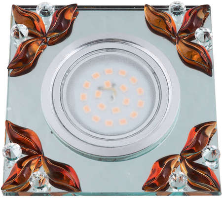 Светильник DLS-P109 "Peonia" GU5.3 CHROME/CLEAR+TEA Fametto 10637