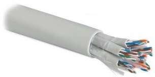 Кабель UUTP12W-C5-S24-IN-LSZH-GY (UTP12W-C5-SOLID-IN-LSZH) витая пара U/UTP кат.5 12 пар (4 пары (24 AWG)х3) ож (solid) кажд. 4х парник - LSZH обол.; LSZH нг(А)-HF (-20град.C - +60град.C) сер. Hyperline 46950