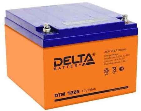 Аккумулятор 12В 26А.ч Delta DTM 1226
