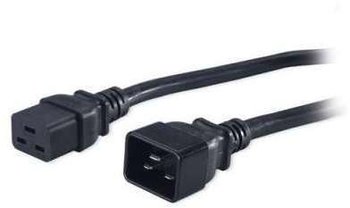 Фото Кабель питания Hyperline PWC-IEC19-IEC20-3.0-BK IEC 320 C19-IEC 320 C20 (3x1.5) 16A 3
