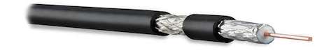 Кабель COAX-RG6-OUTDOOR коакс. RG-6; 75 Ом (ТВ; SAT; CATV) жила 18 AWG для внешн. прокл. (+60C - -40C) общ. диаметр 6.9мм PE Hyperline 34640