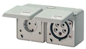 MENNEKES Блок наружной уст. 16А 5P 6ч IP44 400В; 2Р+Е SCHUKO 220В Cepex Mennekes 4202