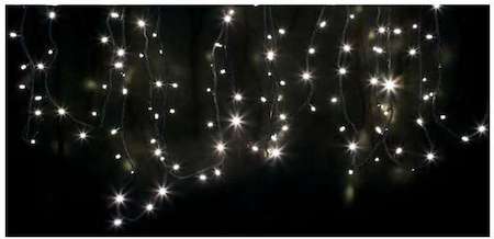Neon-Night Гирлянда "Дюраплей" 12м 120LED тепл-бел. 8Вт 220В IP54 провод черн. Каучук NEON-NIGHT 315-136