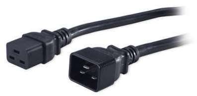 Кабель питания PWC-IEC19-IEC20-10-BK IEC 320 C19 - IEC 320 C20 (3х1.5) 16А прямая вилка 10м Hyperline 43797