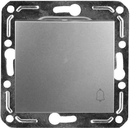 Механизм выключателя кнопочный 1-кл. СП 10А IP20 V01-15-Z11-М серебр. Volsten 10030