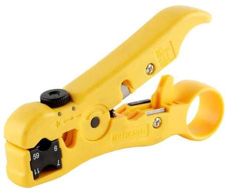 Инструмент HT-352 универс. для зачистки витой пары (UTP/STP) кругл. телеф. кабеля кат. 5. коакс. каб. RG-59/6/11/7 плоск. телеф. кабеля Hyperline 41586