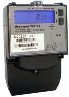 00000032908 Счетчик "Меркурий" 203.2Т LBO 1ф 5-60А 1 класс точн.; многотариф. оптопорт PLCII ЖКИ физ.лица Екат. вр. Инкотекс 32908