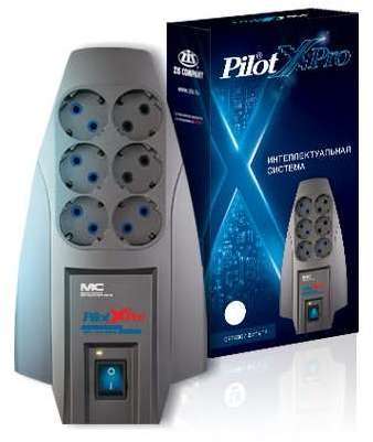 Pilot Удлинитель с сетевым фильтром 6х5м с заземл. 10А IP20 CCA 3х0.75 сер. PILOT 841506