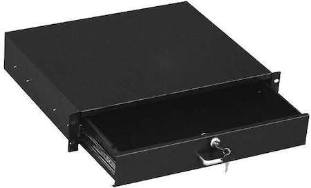 Ящик TDRW-2U-360-RAL9004 для документов 2U глубиной 360мм; с замком черн. (RAL 9004) Hyperline 36501
