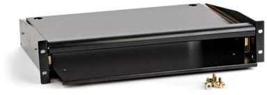 Полка TMKP-220-RAL9004 выдвижн. для клавиатуры с панелью для мыши черн. (RAL 9004) Hyperline 32507
