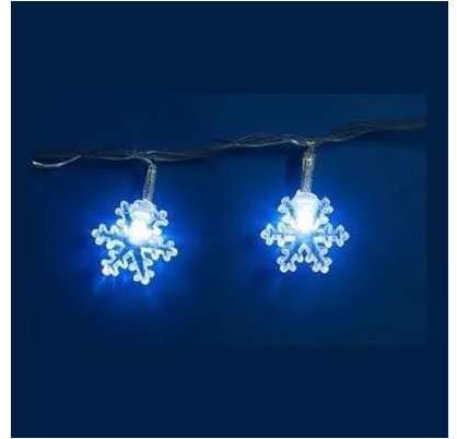 Гирлянда светодиодная «Снежинки» ULD-S0280-020/DTA WHITE IP20 SNOWFLAKES с контроллером 20LED (дл.2.8м) Uniel 7923