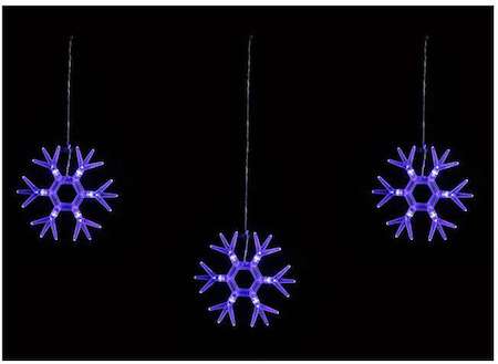Гирлянда светодиодная "Снежинки-1" ULD-E1503-036/DTA BLUE IP20 SNOWFLAKES-1 1.5х3м 6 подвесов 36LED Uniel UL-00001406