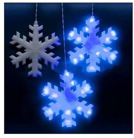 Гирлянда занавес светодиодная "Снежинки" ULD-E2703-120/DTA BLUE IP20 SNOWFLAKES син. с контроллером 120LED 2.7х0.3м Uniel 11128