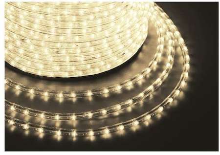 Neon-Night Шнур светодиодный Дюралайт фиксинг круглый 13мм 24LED/м 2.4Вт/метр 220В IP54 тепл. бел. Эконом (уп.100м) NEON-NIGHT 121-126-4
