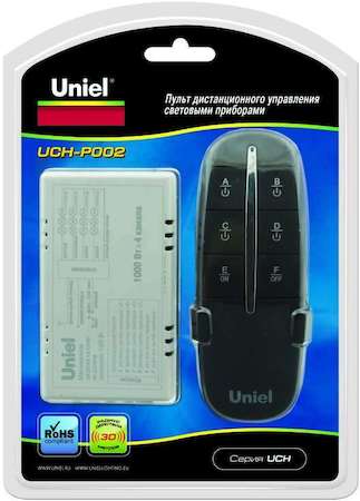 Пульт управления светом UCH-P002-G4-1000W-30M 4 канала блист. Uniel 07803