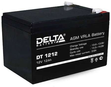 Аккумулятор 12В 12А.ч. Delta DT 1212