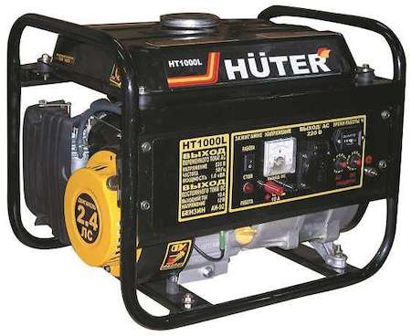 Бензогенератор HT1000L 1ф 1000Вт ручной стартер HUTER 64/1/2