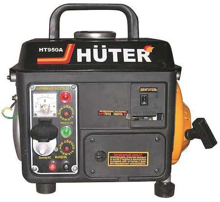 Бензогенератор HT950A 1ф 650Вт ручной стартер HUTER 64/1/1