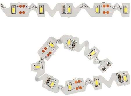 Лента светодиодная зиг-заг ULS-Z01 2835-60LED/м-8мм-IP20-DC12V-9.6Вт/м-3м-DW Uniel 10777