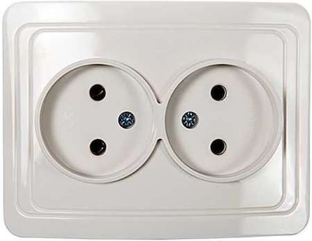 Розетка 2-м CLASSICO 2102 бел. ASD / IN HOME 4680005959914