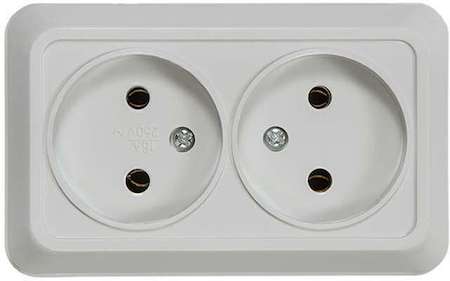 Розетка 2-м BOLLETO накл. 7102 бел. ASD / IN HOME 4680005959822