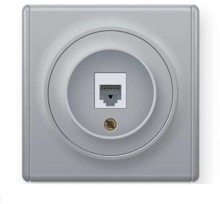 Механизм розетки комп. 1-м СП Florence 1xRJ45 кат.5e сер. 1E20701302 OneKeyElectro 2172839