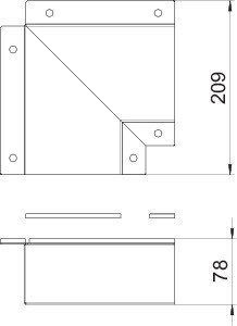 OBO Bettermann Угол плоский 70х110BSKM-FW 0711 OBO 7216330
