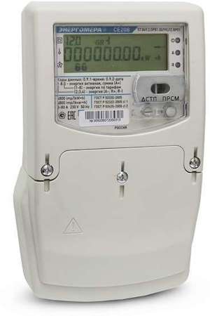 Счетчик СЕ 208 S7.845.1.OG.V GS01 IEC Московское время Энергомера 101002008012100