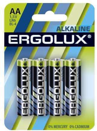 Элемент питания алкалиновый LR6 BL-4 LR6 BL-4 1.5В Alkaline (блист.4шт) Ergolux 11748