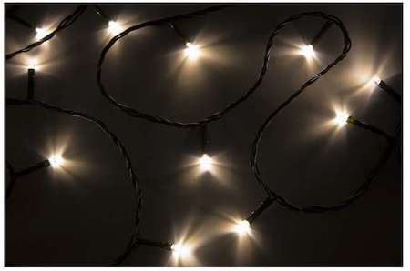 Neon-Night Гирлянда "ТВИНКЛ ЛАЙТ LED" (с контроллером 8 режимов) 4м 25LED 2Вт 220В IP20 тепл. бел. провод темн.-зел. ПВХ NEON-NIGHT 303-016