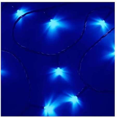 Neon-Night Гирлянда "ТВИНКЛ ЛАЙТ LED" (с контроллером 8 режимов) 6м 40LED 4Вт 220В IP20 син. провод темн.-зел. ПВХ NEON-NIGHT 303-023