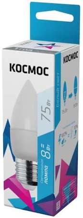КОСМОС Лампа светодиодная CN 8Вт 220В E27 4500К Космос Lksm_LED8wCNE2745